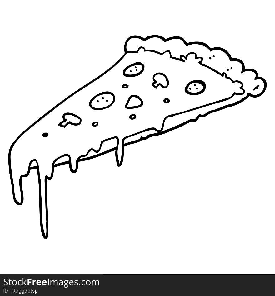 Cartoon Pizza Slice