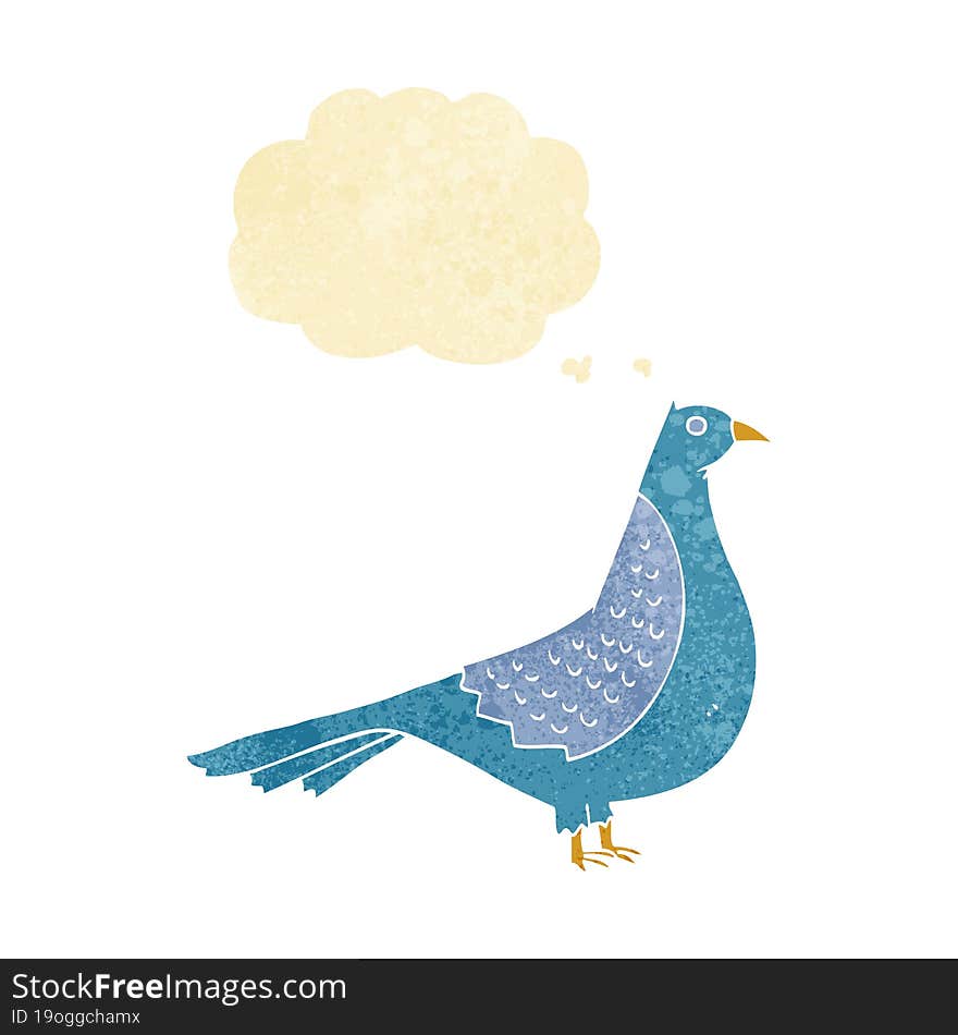 Cartoon Bird With Thought Bubble