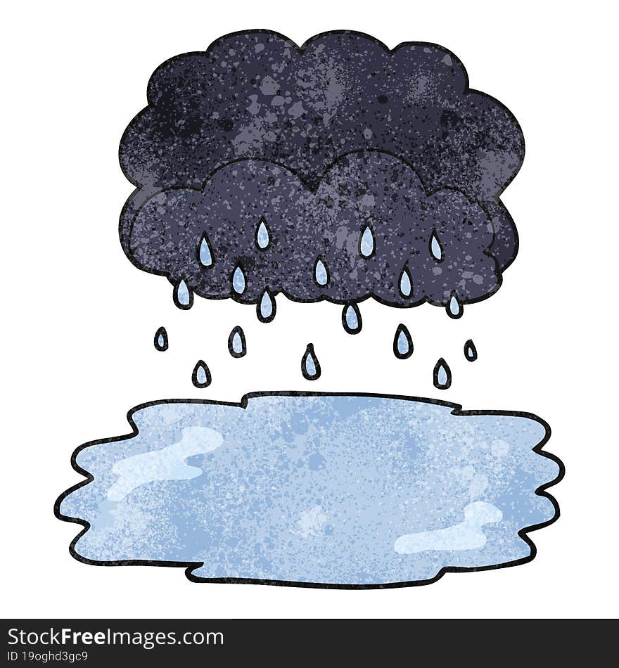 textured cartoon rain cloud