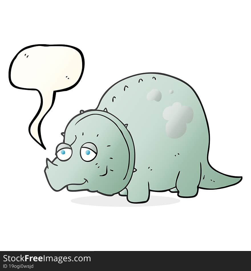 speech bubble cartoon dinosaur