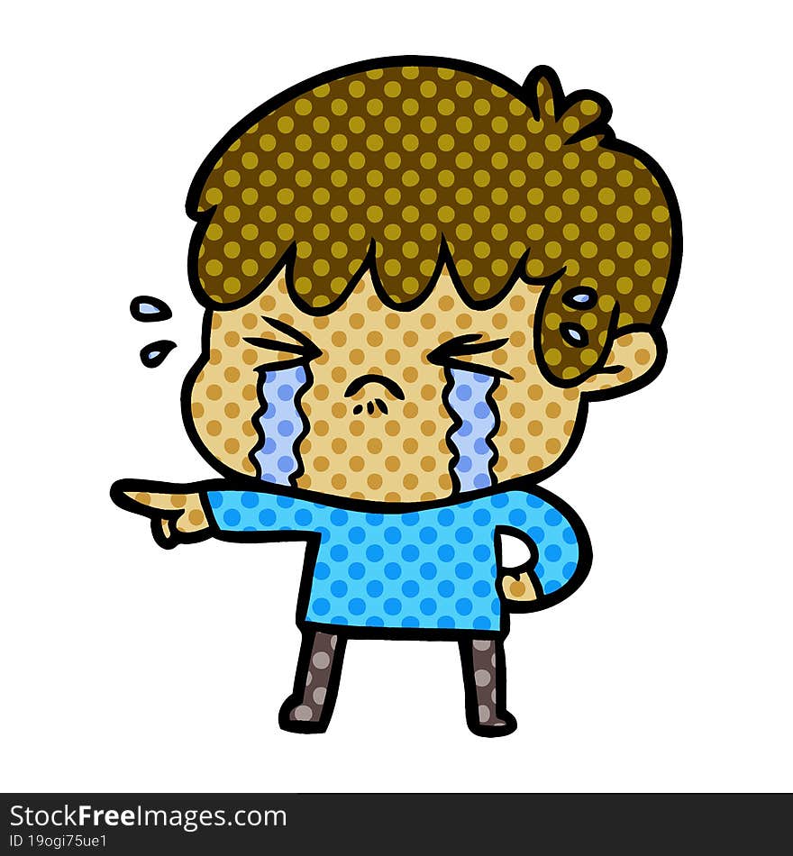 cartoon boy crying. cartoon boy crying