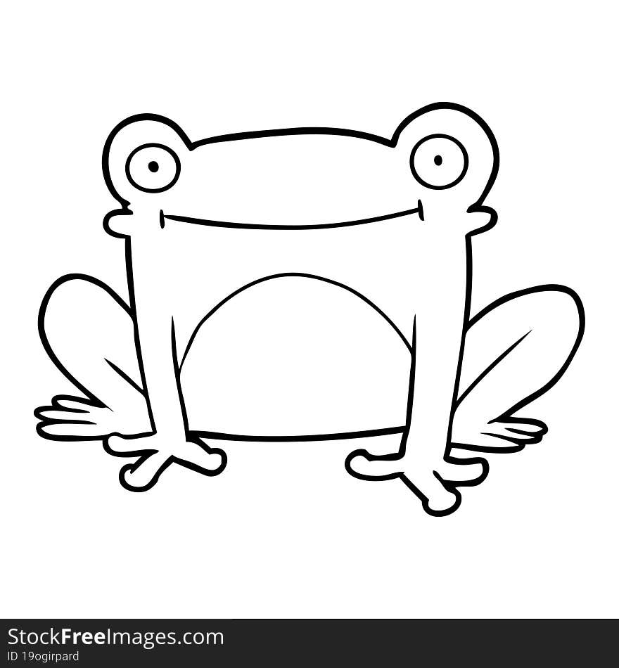 cartoon frog. cartoon frog