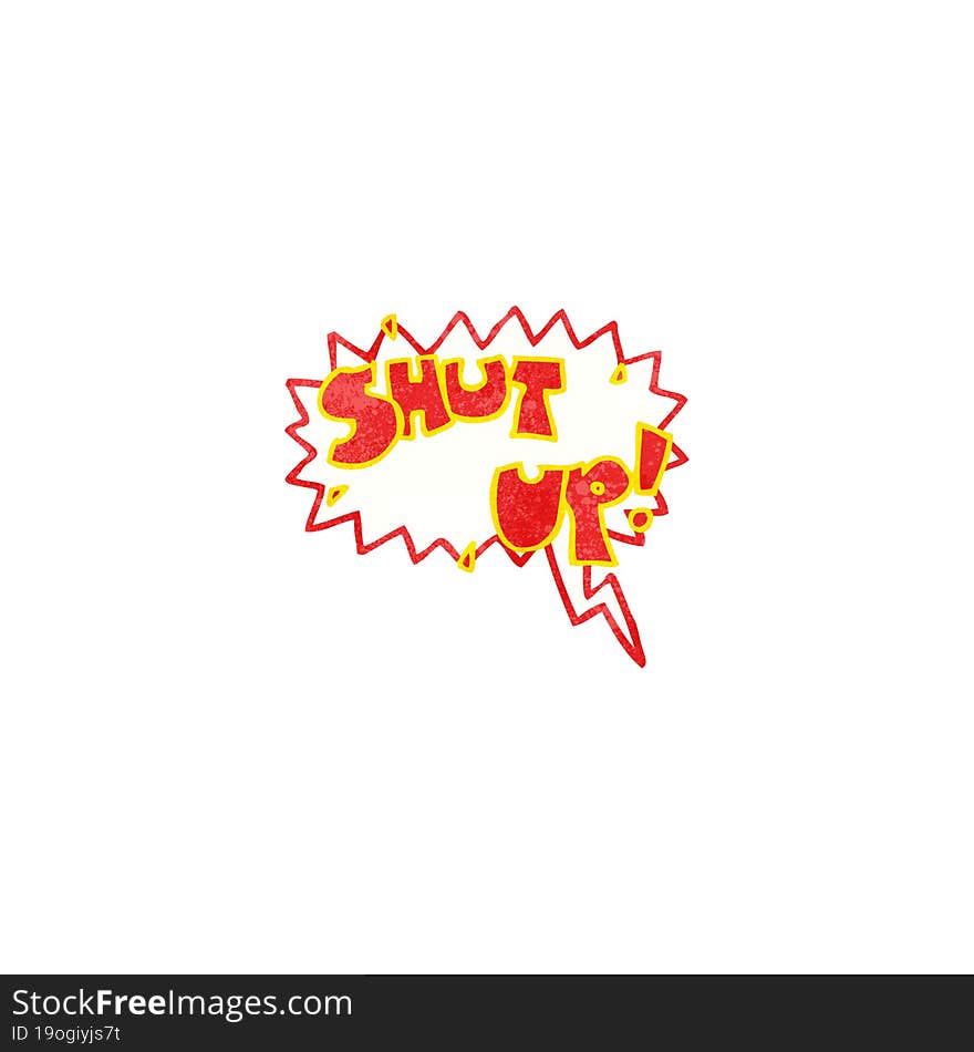 shut up cartoon shout