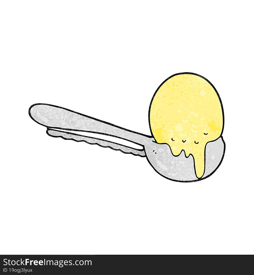 textured cartoon scoop of ice cream