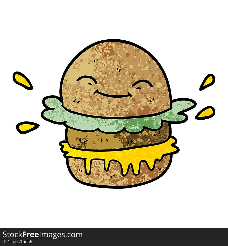 cartoon fast food burger. cartoon fast food burger