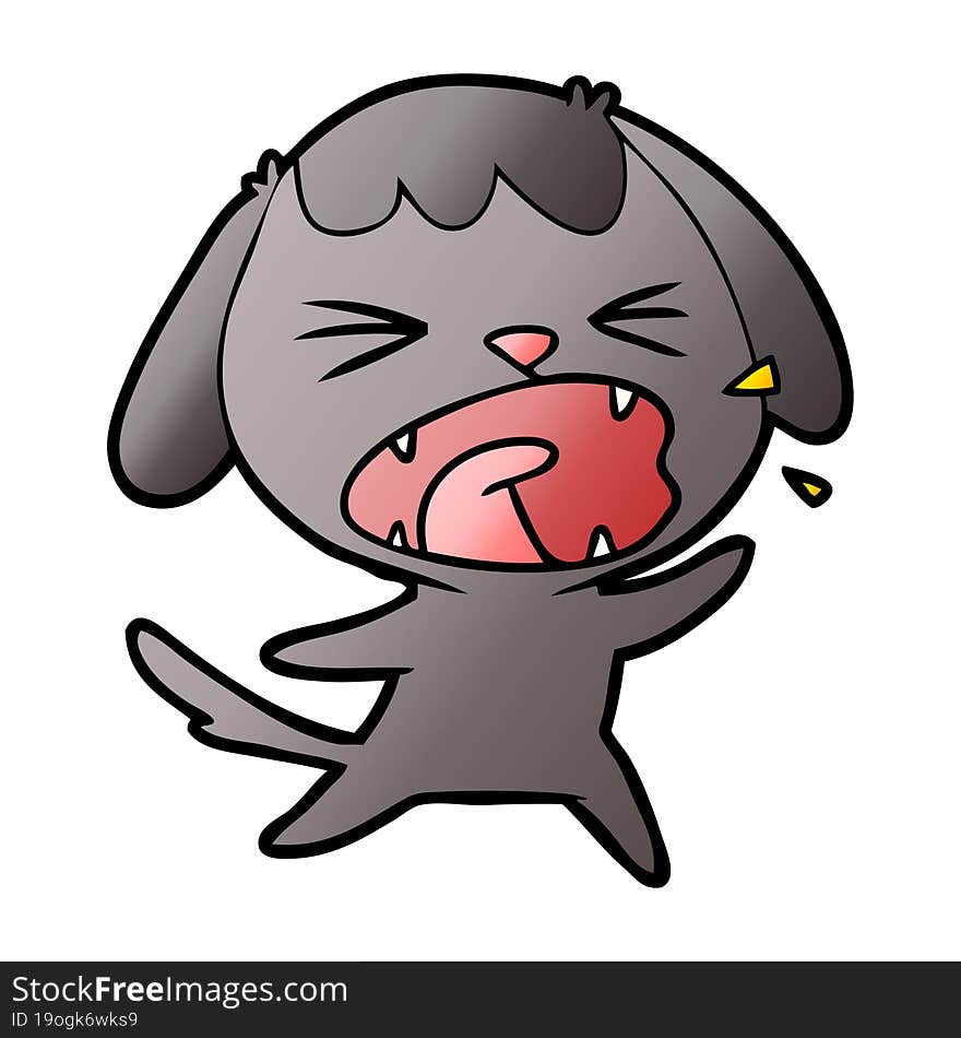 cute cartoon dog barking. cute cartoon dog barking