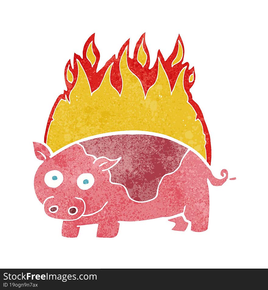 cartoon pig on fire cartoon. cartoon pig on fire cartoon