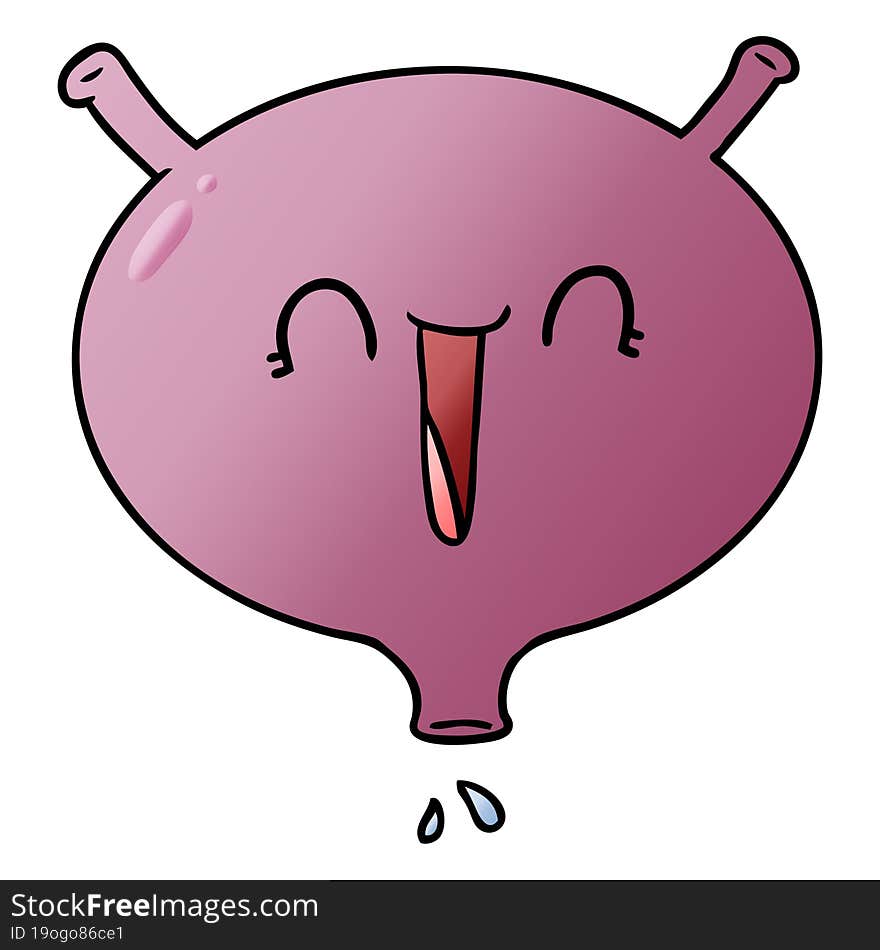 cartoon laughing bladder. cartoon laughing bladder