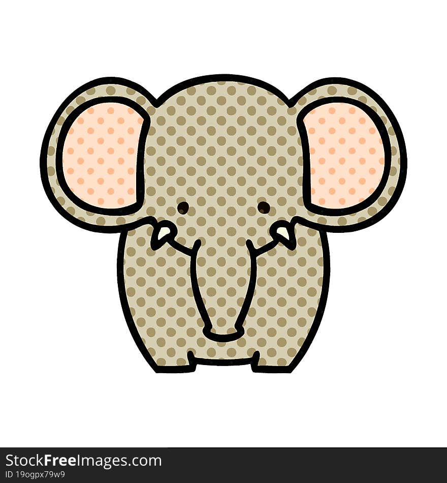 quirky comic book style cartoon elephant