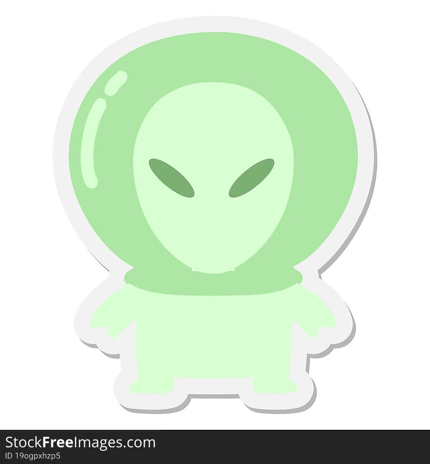 Small Alien Sticker