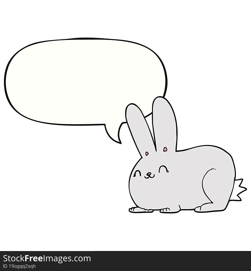 cartoon rabbit with speech bubble. cartoon rabbit with speech bubble