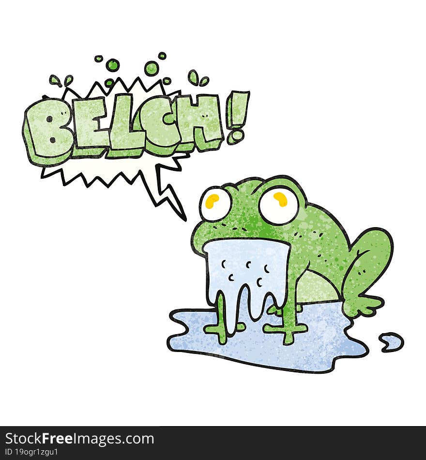 Speech Bubble Textured Cartoon Gross Little Frog