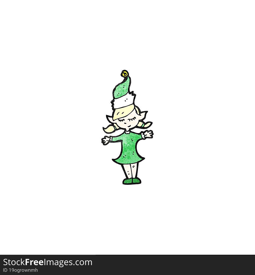 cartoon christmas elf