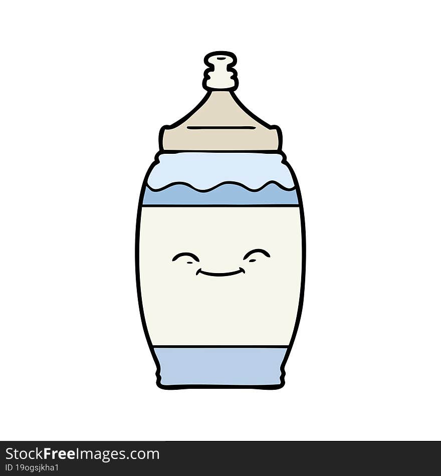 cartoon happy water bottle. cartoon happy water bottle