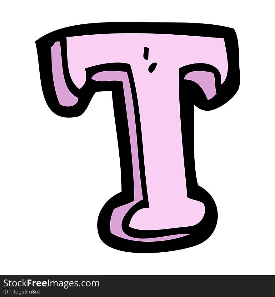 cartoon letter T