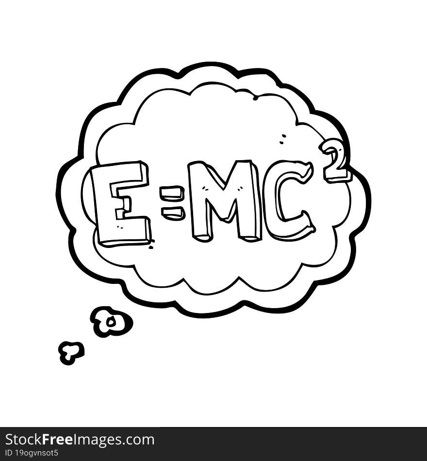 Thought Bubble Cartoon Science Formula