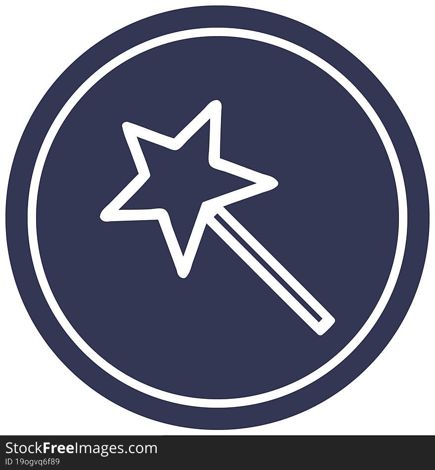 Magic Wand Circular Icon