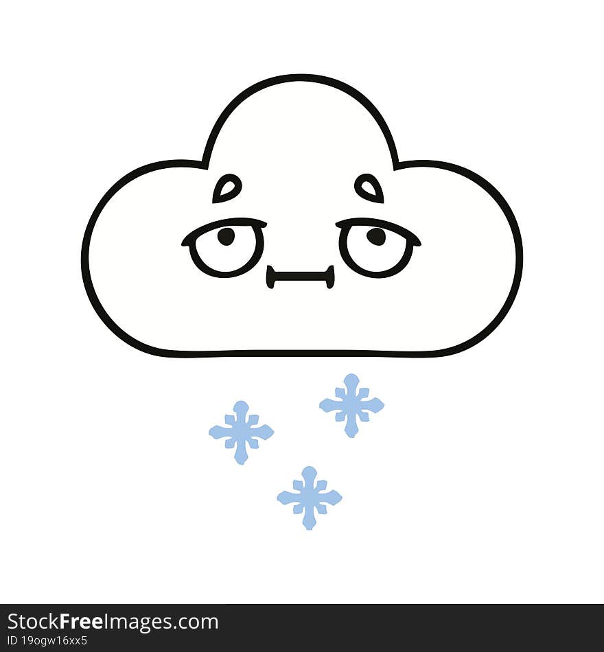 cute cartoon snow cloud