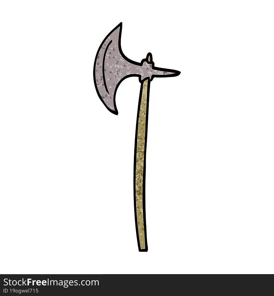 Cartoon Doodle Medieval Axe