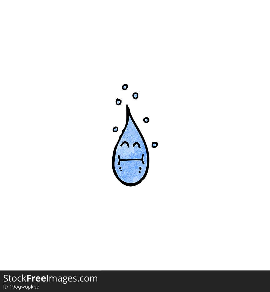 cartoon raindrop