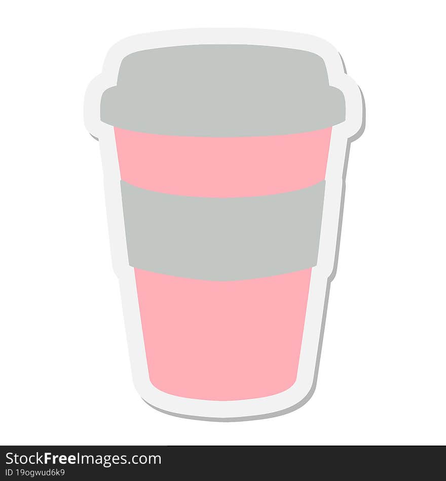 Take Out Coffee Cup Sticker