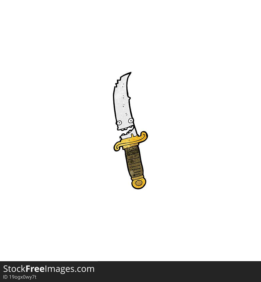 cartoon grinning knife