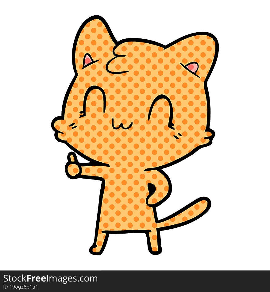 cartoon happy cat. cartoon happy cat