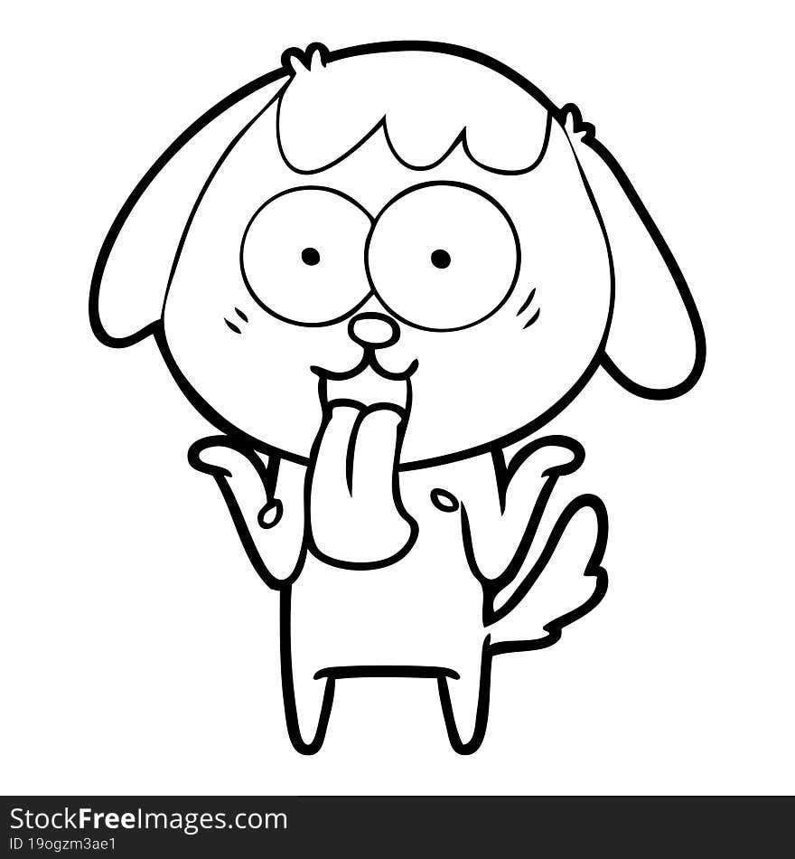 cute cartoon dog. cute cartoon dog