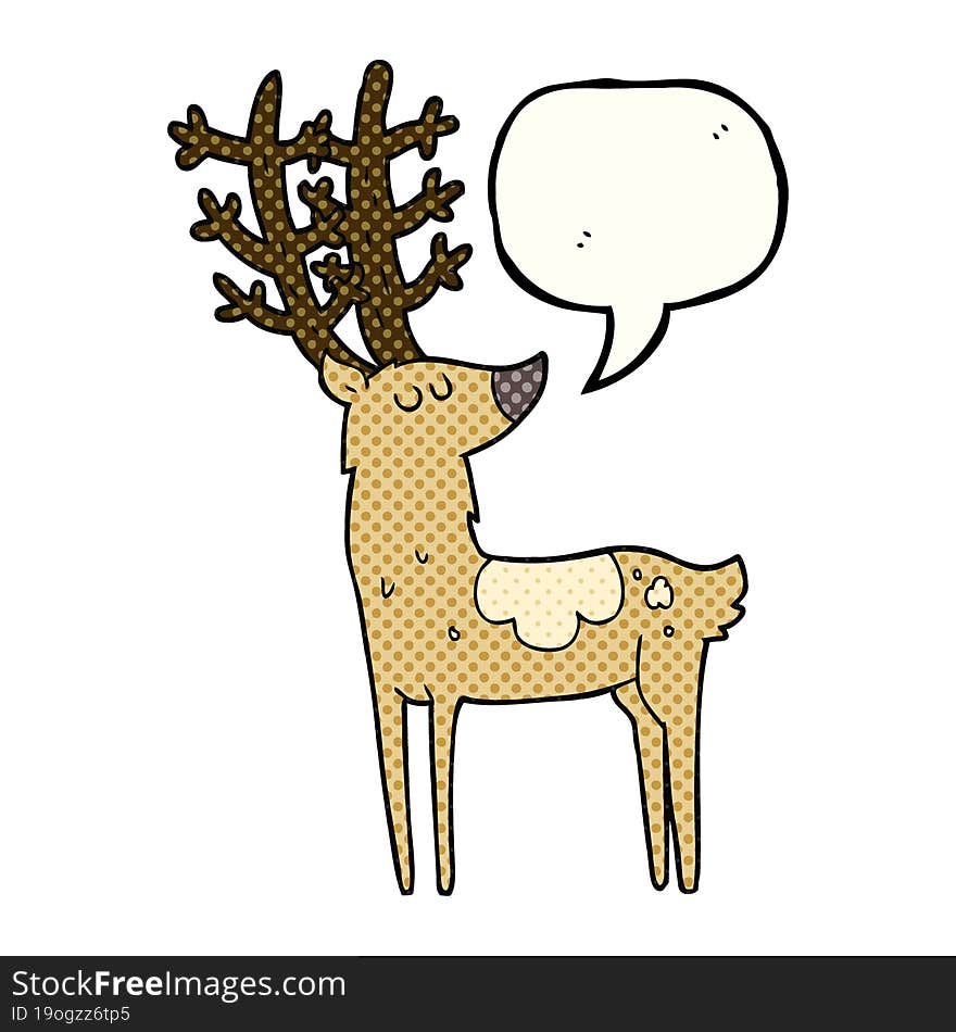 comic book speech bubble cartoon stag