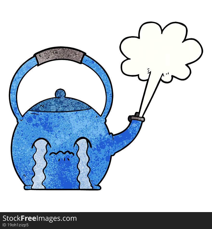 cartoon boiling kettle. cartoon boiling kettle