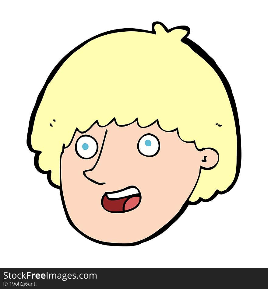 Cartoon Happy Male Face