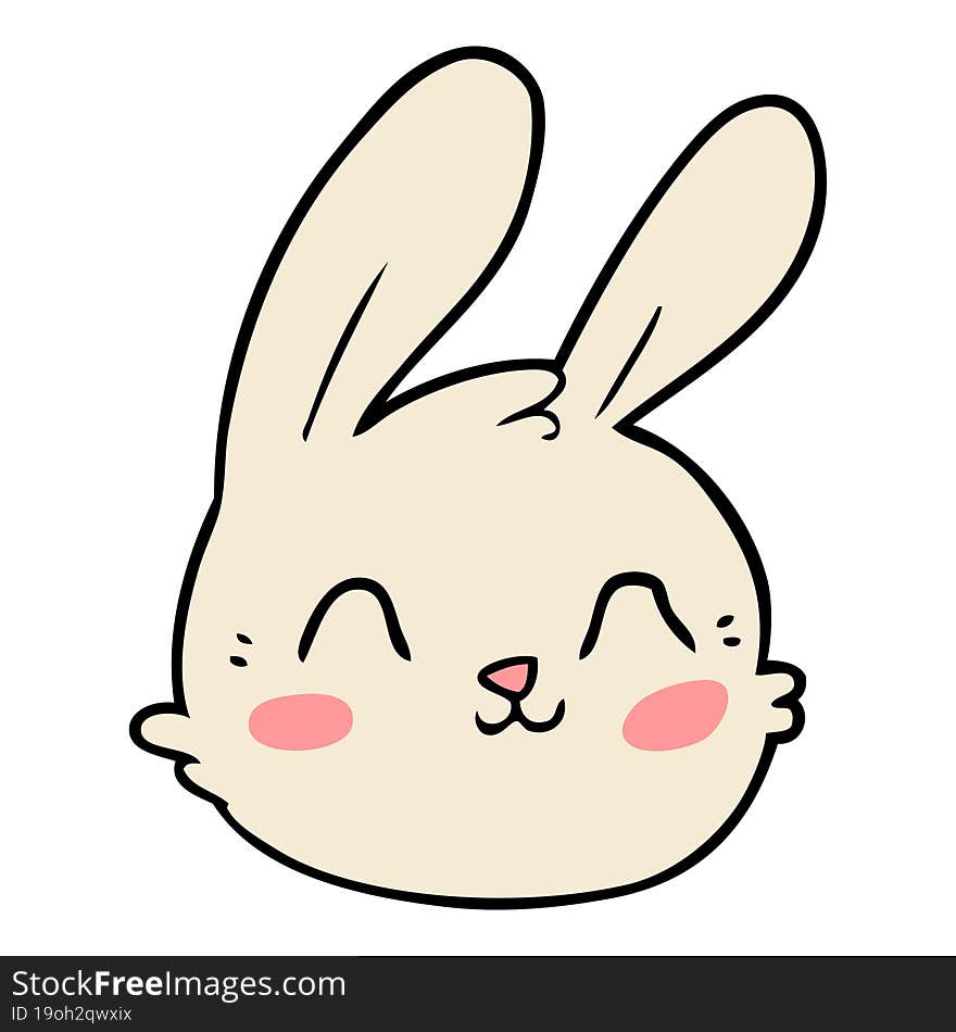 cartoon rabbit face. cartoon rabbit face