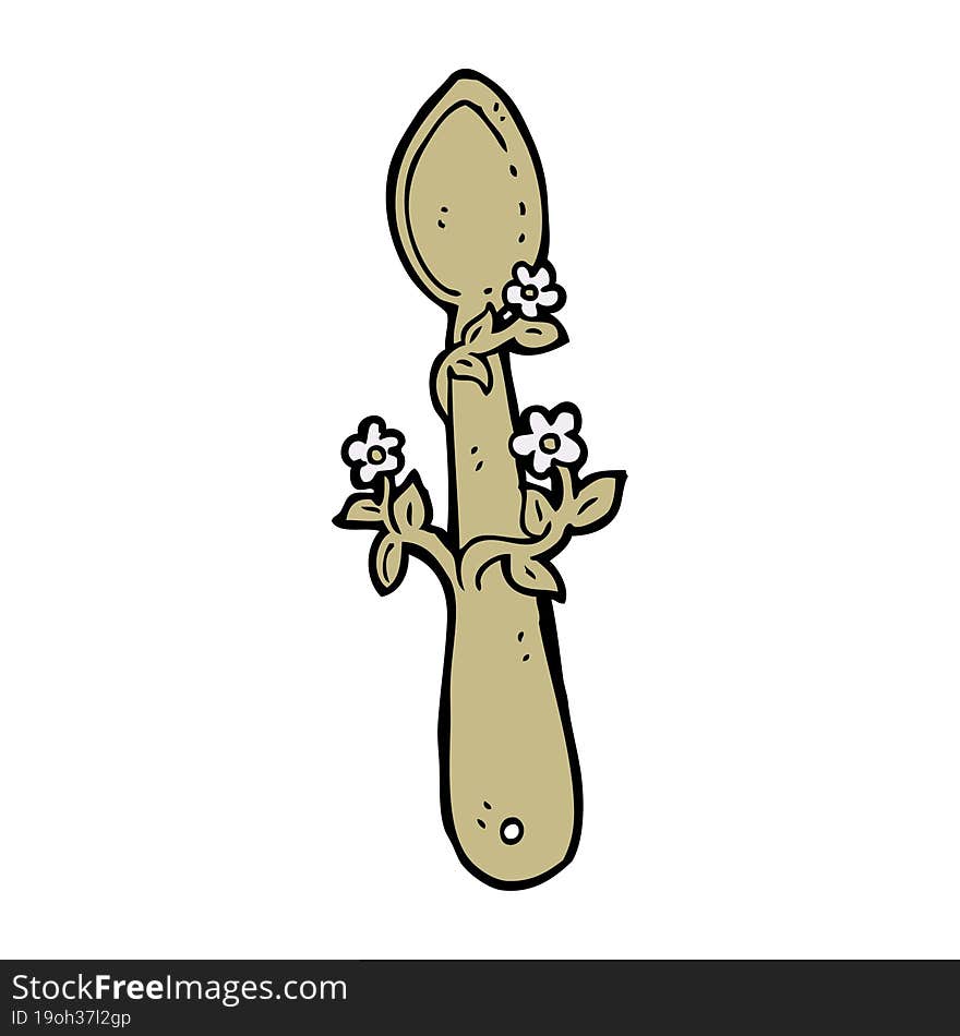 cartoon wooden spoon