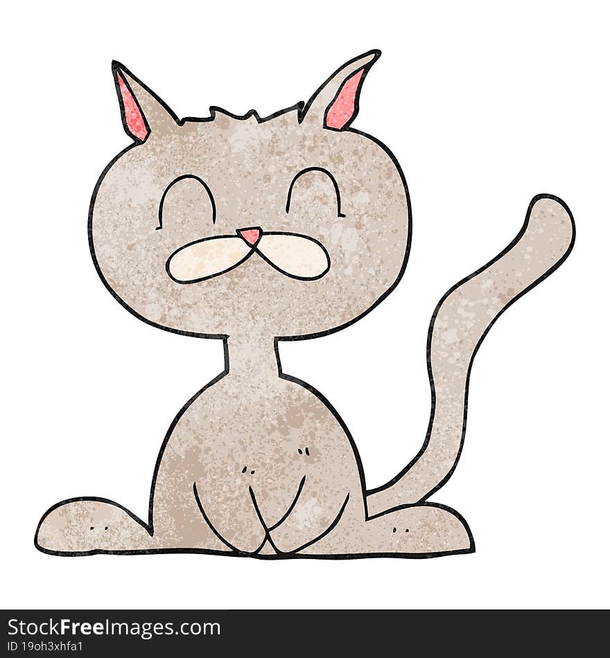 Textured Cartoon Cat