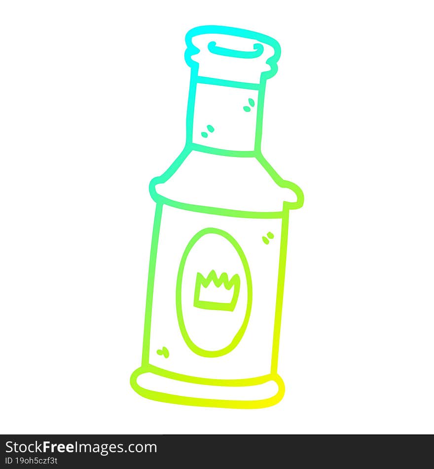 cold gradient line drawing of a cartoon alcoholic drink