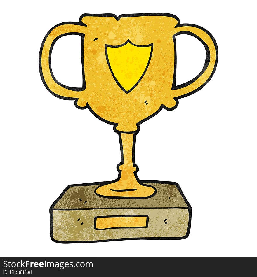 textured cartoon trophy