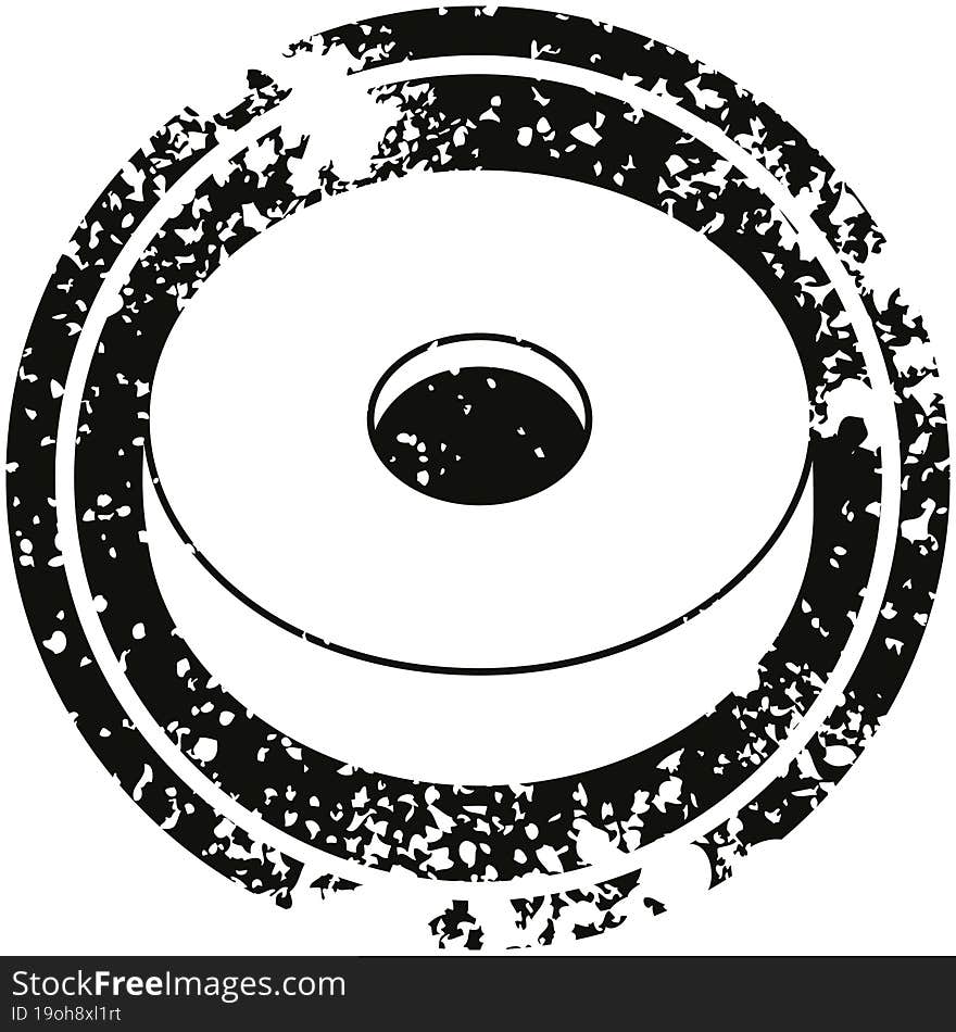 donut graphic circular distressed symbol