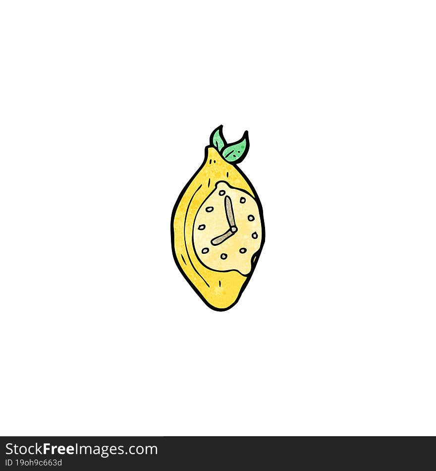 cartoon lemon clock