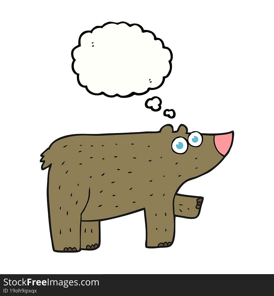 thought bubble cartoon bear