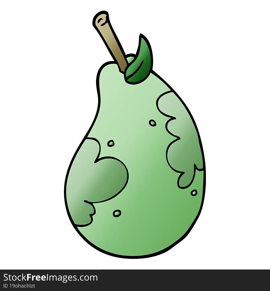 cartoon doodle fresh pear