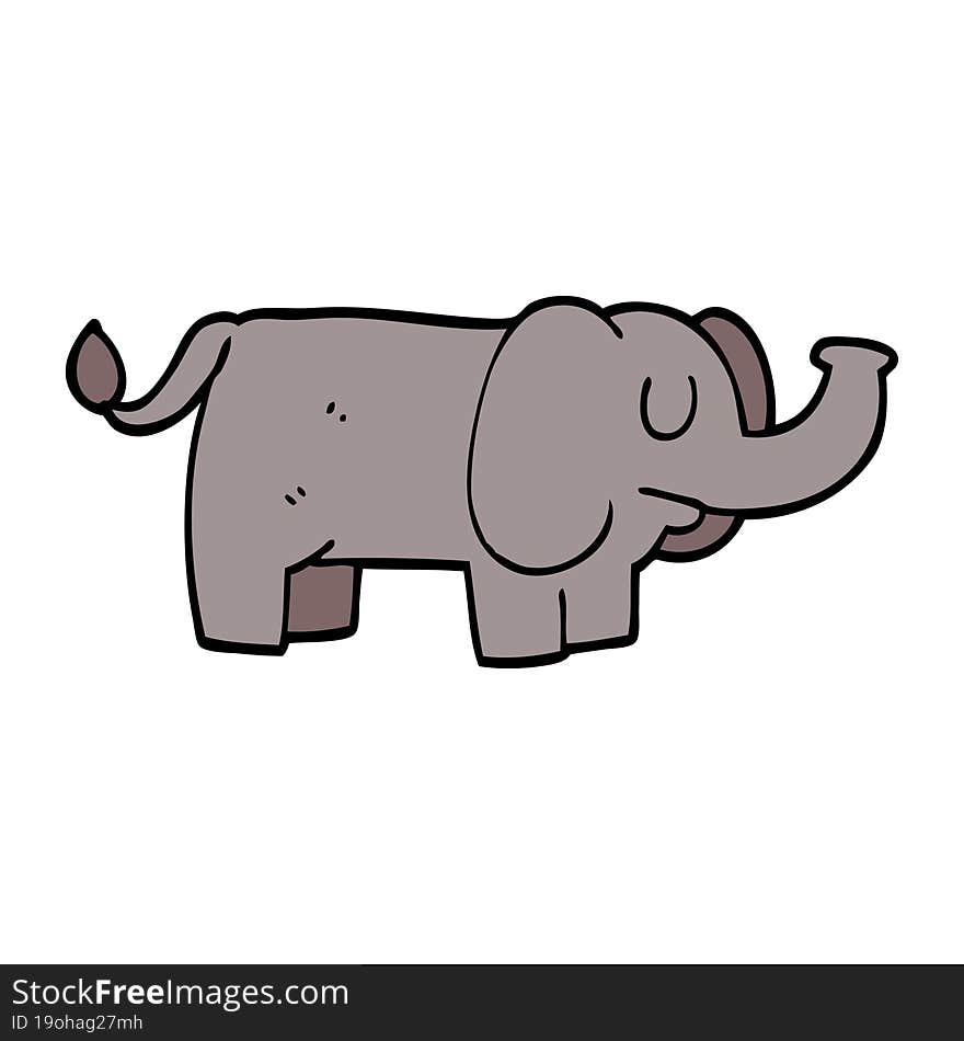 cartoon doodle funny elephant