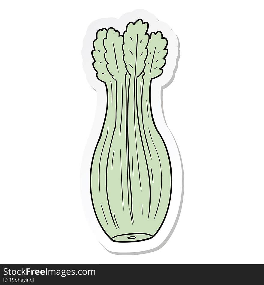 sticker of a cartoon vegetable