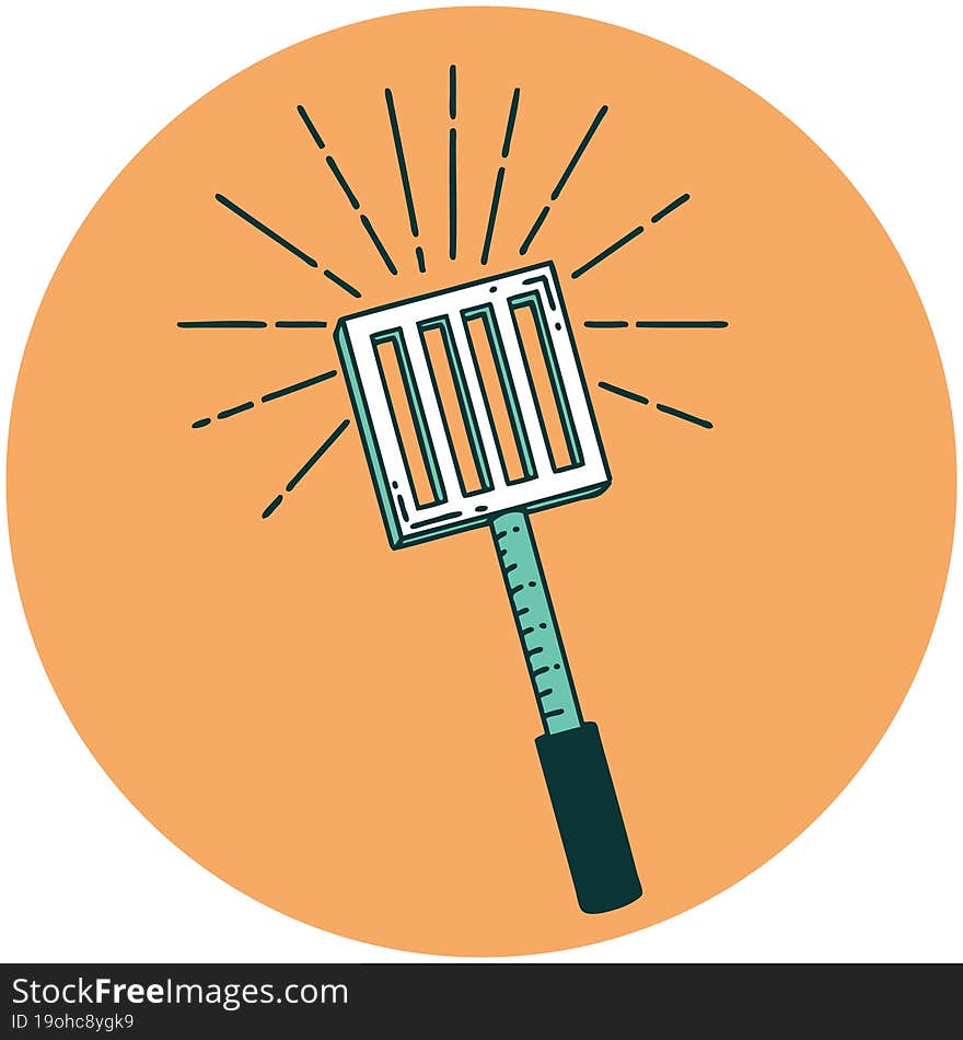 icon of tattoo style kitchen spatula