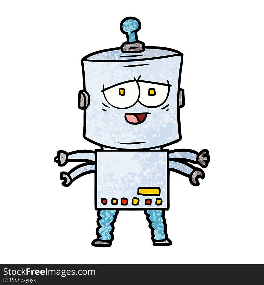 cartoon robot. cartoon robot