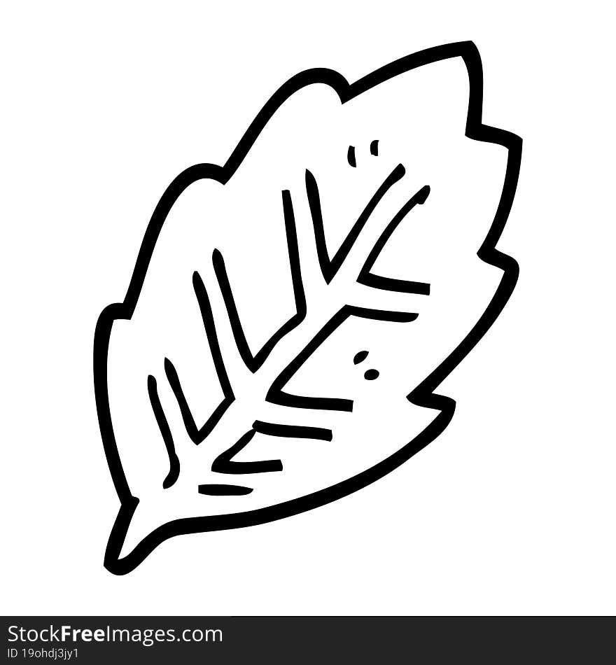 line drawing cartoon tree leaf