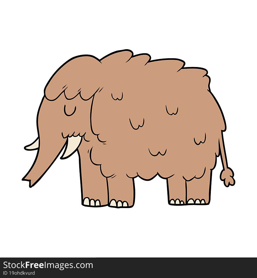 cartoon mammoth. cartoon mammoth