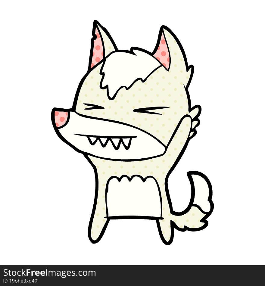 angry wolf cartoon. angry wolf cartoon