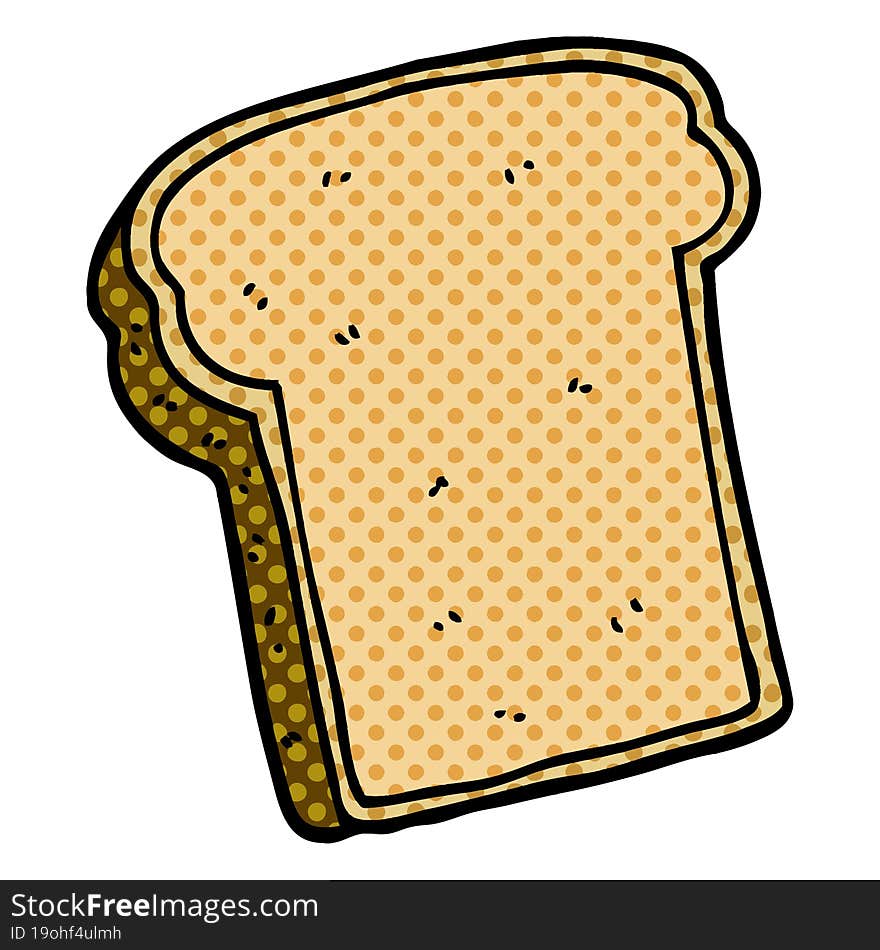 Cartoon Doodle Slice Of Bread