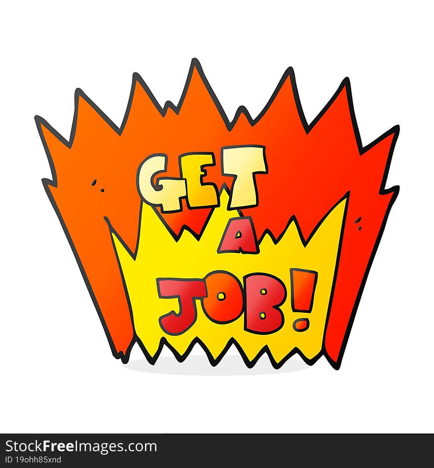 cartoon Get A Job symbol