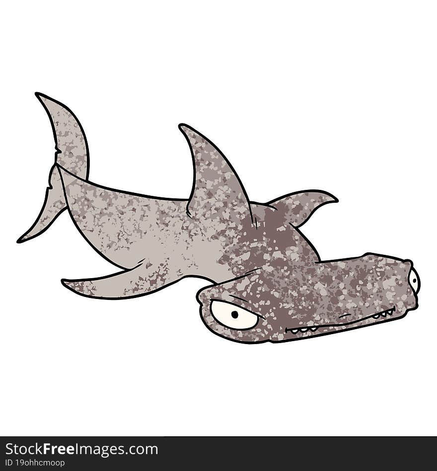 cartoon hammerhead shark. cartoon hammerhead shark